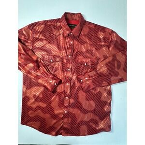 LIQUIDWEST Men's 3X Red Western Shirt Pearl Snap Rodeo Vaquero Cowboy (b15B)